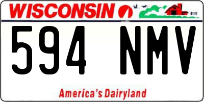 WI license plate 594NMV