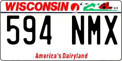 WI license plate 594NMX