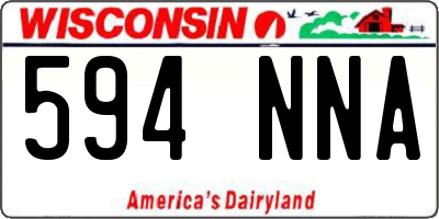 WI license plate 594NNA