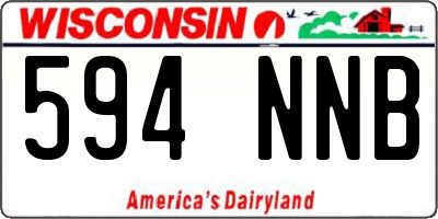 WI license plate 594NNB