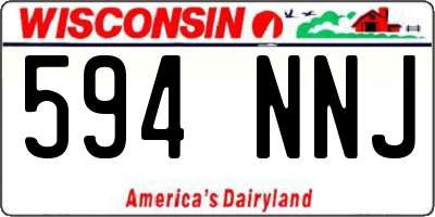 WI license plate 594NNJ