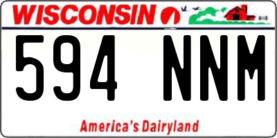 WI license plate 594NNM