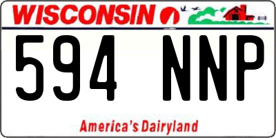 WI license plate 594NNP