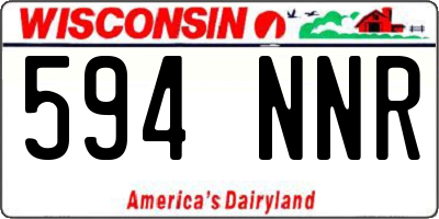 WI license plate 594NNR