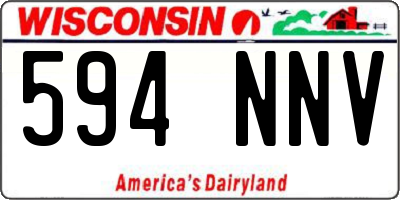 WI license plate 594NNV