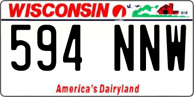 WI license plate 594NNW