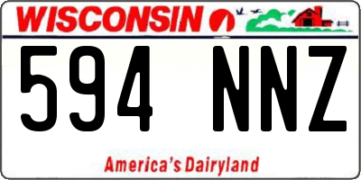 WI license plate 594NNZ