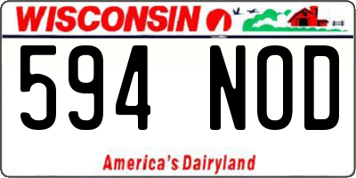 WI license plate 594NOD