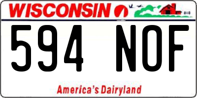 WI license plate 594NOF