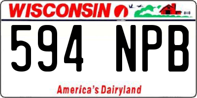 WI license plate 594NPB