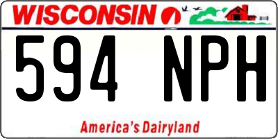 WI license plate 594NPH