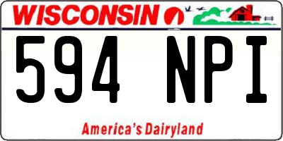 WI license plate 594NPI
