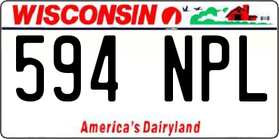 WI license plate 594NPL