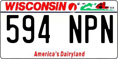 WI license plate 594NPN