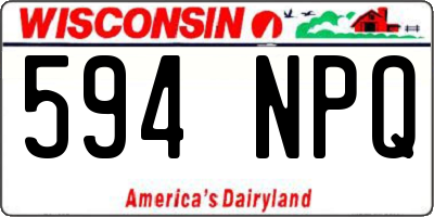 WI license plate 594NPQ