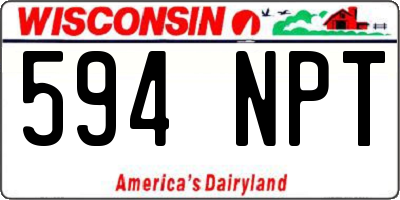 WI license plate 594NPT