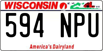 WI license plate 594NPU
