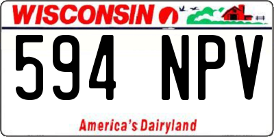 WI license plate 594NPV