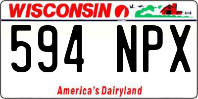 WI license plate 594NPX