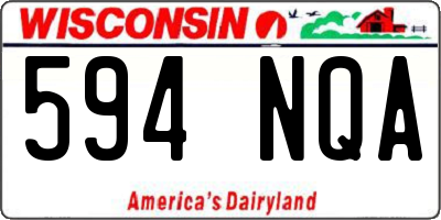WI license plate 594NQA