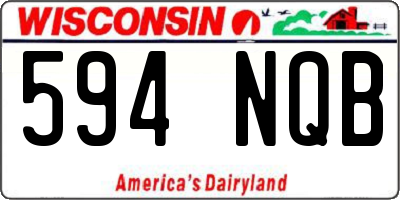 WI license plate 594NQB