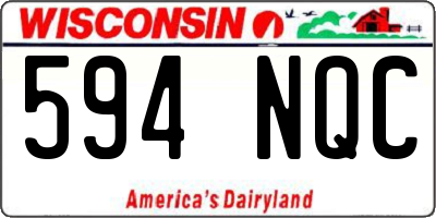 WI license plate 594NQC