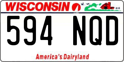 WI license plate 594NQD
