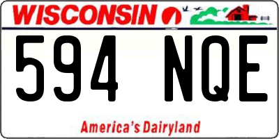 WI license plate 594NQE