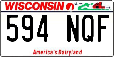 WI license plate 594NQF