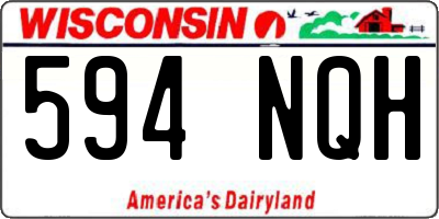 WI license plate 594NQH