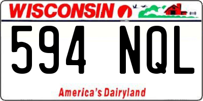 WI license plate 594NQL