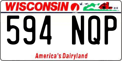 WI license plate 594NQP
