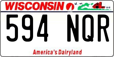 WI license plate 594NQR