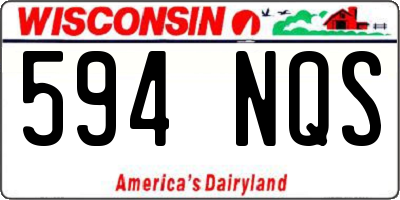 WI license plate 594NQS