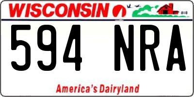 WI license plate 594NRA