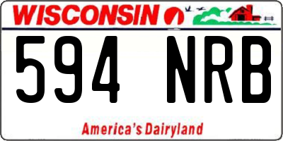WI license plate 594NRB