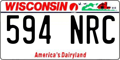 WI license plate 594NRC