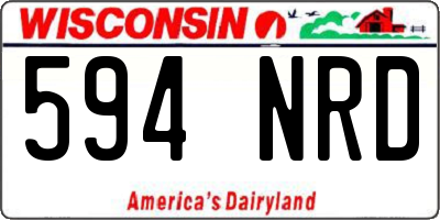 WI license plate 594NRD