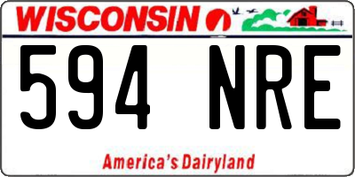 WI license plate 594NRE