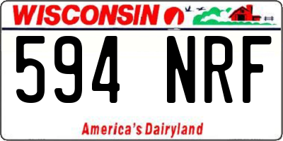 WI license plate 594NRF