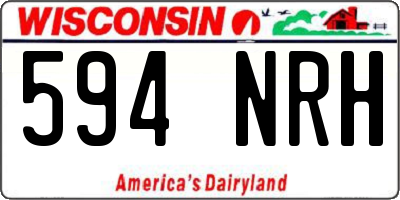 WI license plate 594NRH