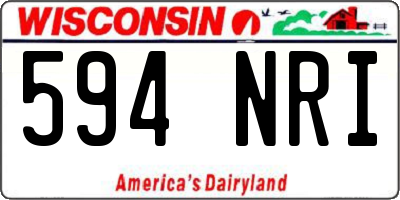 WI license plate 594NRI