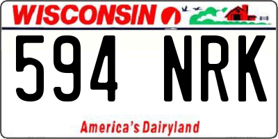 WI license plate 594NRK