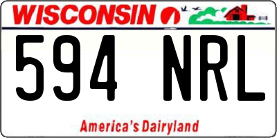 WI license plate 594NRL