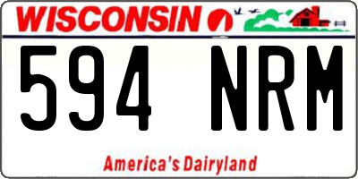 WI license plate 594NRM