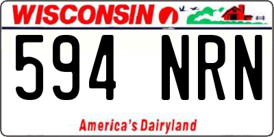 WI license plate 594NRN