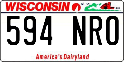 WI license plate 594NRO