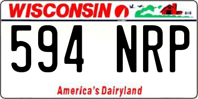 WI license plate 594NRP