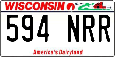WI license plate 594NRR