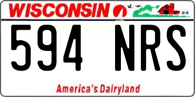 WI license plate 594NRS